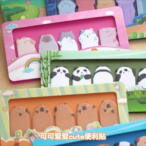 150 Sheets Animal Sticky Notes Student Memo Pad Label Sticker Paper