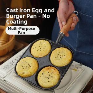 Breakfast Non-stick Pancake Egg Mold Pot 4 Deep Holes