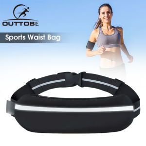 Outtobe Men’s Waist Bag Fashion Fitness Bag Ultra Light Crossbody Bag Sports Bag Waterproof Large Capacity Street Bag 360° Reflective Strip Design Casual Bag Travel Bag Phone Pouch For Men Women