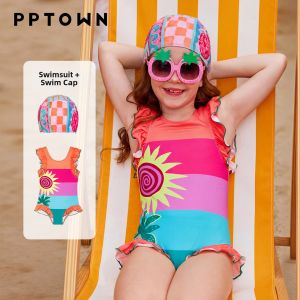 PPTOWN | UV Chlorine Resistant Girls Swimsuit