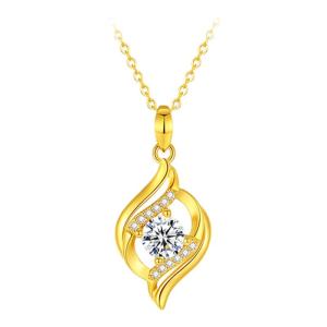 Cupid's Arrow Embedded Gold Pendant