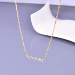 L159 Water Wave Necklace - Collar Chain - Fine Chain - Stainless Steel - Womens Cross-border Fashion Jewelry