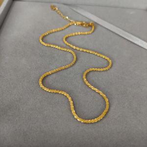 Ultra-Shiny 18K Gold Starry Sky Necklace Womens Sparkling Chain Fashionable Versatile Titanium Steel Necklace Korean Style