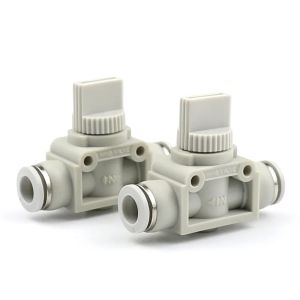 HVFF Hand Valve White Pneumatic Joint Hand Valve Joint Pneumatic Quick Joint PU Air Pipe Hose Hand Valve Hand Valve HVFF8/6/4/10