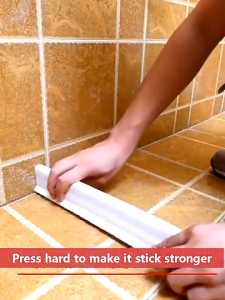 Self-Adhesive Silicone Waterproof Seal Strip - Flexible Shower Bathtub Leak-Proof Barrier for Kitchen Bathroom(1 Meter)