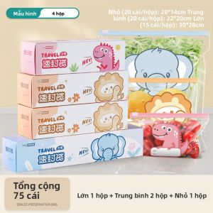 PAKCHOICE | Túi Đựng Thực Phẩm An Toàn Cho Tủ Lạnh Có Khóa Dán