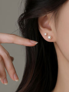 Natural water Pearl Earrings 999 Pure Silver Womens New Trend Ear Care High-End Earrings Fashion Jewelry Accessories