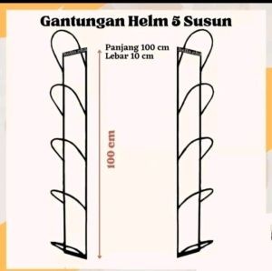 Rak Helm susun 5 / tempat Helm Dinding / Rak Helm Murah