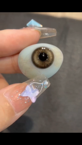 New Arrival Mrs.H Graded Big Eyes brown Colored Contact Lens With Power 0.00-8.00 Natural soft Lenses Yearly Use 14.2-14.5mm