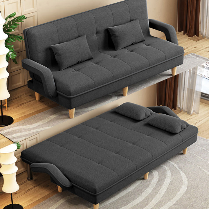 Single Sofa Bed Foldable Dual-Purpose Office Sofas Folding Bed Small ...