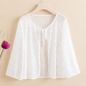 ผ้าคลุมไหล่ตัดลูกไม้แฟชั่นสําหรับฤดูร้อน เหมาะกับเดรสและชุดลําลอง เหมาะสําหรับผู้หญิงอายุ 40-49 ปี