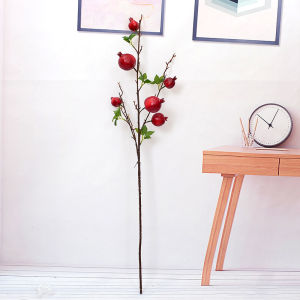 Phong Cách Trung Hoa Nhân Tạo Lựu Nhánh Trang Trí Hoa Giả Nhà Trang Trí Giáng Sinh Nhánh Đơn Lụa Hoa Quả