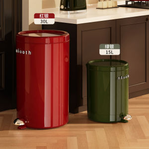 ถังขยะแบบกดเท้าขนาดใหญ่พร้อมฝาสำหรับใช้ในบ้าน ห้องนั่งเล่น ห้องนอน ครัว ถังขยะแบบมีฝาปิดที่สร้างสรรค์และหรูหรา