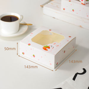 กล่องขนมปังอบแบบใช้แล้วทิ้งแบบโปร่งแสงสำหรับอบขนมปัง กล่องบรรจุภัณฑ์สำหรับอบขนมปังแบบถือได้ กล่องบรรจุภัณฑ์ขนมปังแบบถือได้แบบใช้แล้วทิ้ง