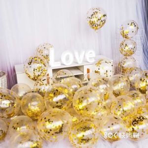Balon Latex Konfeti Bening 12 Inch Isi 10 Pcs: Dekorasi Pernikahan dan Ulang Tahun