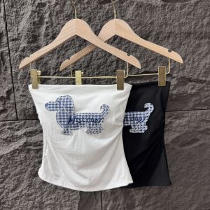 Áo Ba Lỗ Thêu Kiểu Thái Dành Cho Nữ Mùa Hè Áo Ba Lỗ Hở Vai Gợi Cảm Áo Khoác Ngoài Áo Ba Lỗ Ngắn Cổ Tròn in Họa Tiết Động Vật