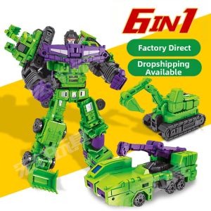Transformable Car Robot Construction Vehicle Model Set