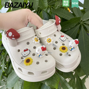 Crocs Clog Charms รองเท้า การ์ตูน Kt Cat Kชุดอุปกรณ์เสริม Smart Star รองเท้าดอกไม้อุปกรณ์ตกแต่งสําหรับรองเท้า