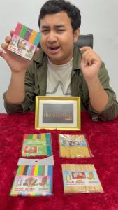 Master Craft Stick Es Krim Warna - Stik Kayu - Kreasi Warna-warni untuk Maket, Kerajinan Tangan, dan Prakarya Sekolah - Aman untuk Anak-anak - Tersedia dalam Warna Polos dan Berwarna-warni
