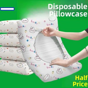 Hotel Disposable Thickened Wash-Free Pillowcase Train Sleeper Single Travel Pillow Towel Dirt-Resistant One-Time Bedding