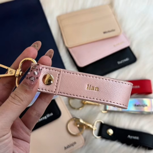 Customised Leather Keychains | Personalised gifts Saffiano Birthday Gift | Farewell Souvenirs