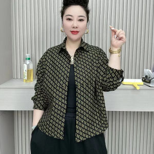 2023 ฤดูใบไม้ร่วง ใหม่ ผู้หญิง หลวม แขนค้างคาวพิมพ์เสือดาว เสื้อแจ็คเก็ต ฤดูใบไม้ผลิ ฤดูใบไม้ร่วง เสื้อผ้าแม่สบายพอดีปกติ เสื้อโค้ท