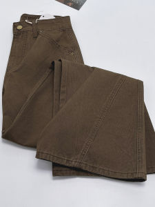 MANMI | Quần Jeans Nữ Đơn Giản Cao Waist Wide Leg Vintage
