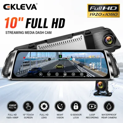 EKLEVA Camera Hành Trình 10 Inch Máy Ghi Hình Số Cho Xe Ô Tô Chiếu Hậu Android Mirror HD 1080P Supper Nhìn Trong Đêm Camera Phản Hậu Chiếu Đầu Ghi Hình DVR Xe Ôtô