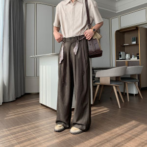 HUALUNDESIGN | Summer Thin Drapey Loose Wide Leg Casual Trousers