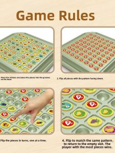 Childrens Memory Game Double Player Battle Flip Chess Board Educational Tabletop Game Puzzle Toy Interactive Matching Game