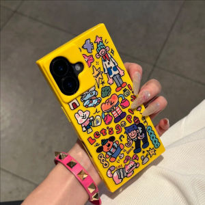 เคสโทรศัพท์แบบครอบเต็มสำหรับ iPhone 16 pro Max ลายการ์ตูนสไตล์เกาหลี ลายคริสตัลน้ำแข็ง ป้องกันการตกหล่น ลายการ์ตูน