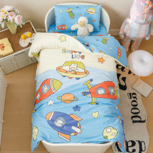 Pure Cotton Bedding Set for Children Students Dormitory Six-Piece Set Kindergarten Four-Piece Set Quilt Pad Student Three-Piece Set