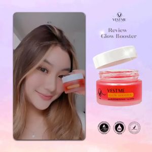 VESTME Glow Booster With Triple Hyaluronate Ekstrak Jania Rubens (booster) dan Collagen Gel - Whitening Booster - 30ml
