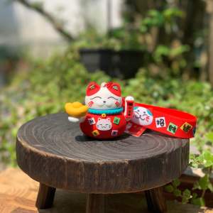 Móc khoá/Móc treo túi xách chủ đạo đỏ vàng cam Mèo thần tài/Ngựa may mắn