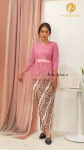 Nusa Kebaya ATASAN Kebaya Aurora Tile Kebaya Wisuda Kebaya Kondangan Kebaya Lamaran Modern Kebaya Aurora Pita