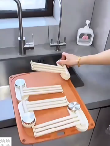 Suction Cup Dishcloth Rack Rotating Kitchen Towel Holder Wall Mounted Storage Hook Adjustable Spinning Organizer