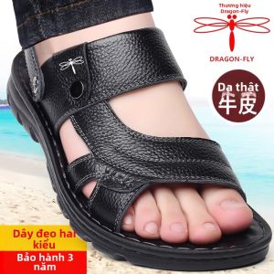 DRAGON-FLY | Dép Da Đế Mềm Hai Chiều Nam