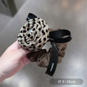 Elegant Leopard Rose Hair Ties for Women Fashionable Personalized Hair Bands with Sashes Stylish Hair Accessories