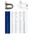 304 ตรง D กุญแจมือสั้นสแตนเลส Breaking D Rigging Shackle Hooks เรือ rigging ฮาร์ดแวร์ M4 M5 M6 M8 M10 M12 M14 M16. 