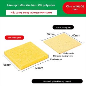 Bộ 5 Miếng Bọt Biển Màu Vàng 6x6CM Dùng Để Làm Sạch Đầu Mỏ Hàn Phụ Kiện Hàn Thiết Yếu