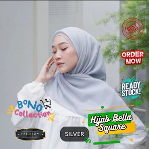 Hijab Polos or1 Bella Square Segiempat Bahan Polycotton