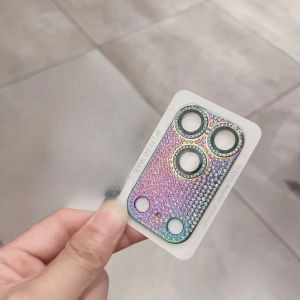 Colorful Luxury Handmade 3D Full Cover Rhinestone Suitable For IPhone 17 Promax lens Film IPhone 17 Pro rear camera protector