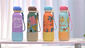 MEECOPA 570ML Thermos Water Bottle Stainless Steel Thermal Tumbler Flask BPA Free Leakproof With Straw Gift Cup Cover