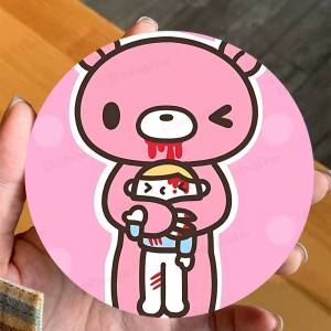famous IP G-GloomyS bear popular Natural Wood Coaster Creative Cartoon Absorbent Cushion Coffee Mug Bowl Cushion Insulation