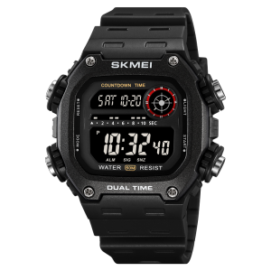 SKMEI Top Brand Back Light Dightal Countdown Sport Watches Mens Fashion 5Bar Waterproof Stopwatch Wristwatch Alarm montre homme