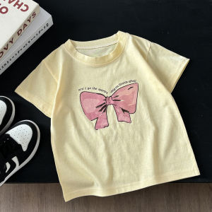 Sonkpuel | Summer Children Cotton Short Sleeve Tee Cute Cartoon Print Crew Neck Soft Tops For Baby Toddler Boys Girls Kids Wear