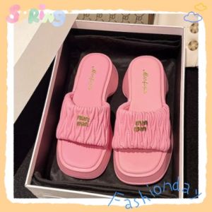 KDAShop รองเท้าแตะแฟชั่น รองเท้าแตะส้นสูง รองเท้าแตะคุณผู้หญิง ผู้หญิง ดีไซน์ S/M 2-2.5 นิ้วสาวๆ รูปล่างใหญ่ต้องการ คุณปลอดภัย กับรองเท้าแตะ พร้อมส่งด่วน