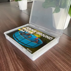 Kotak penyimpanan dokumen dengan penutup Latching kotak penyimpanan telus pelbagai guna kotak alat tulis pelajar (Transparent Box)