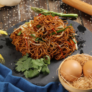 Healthy Non-Fried Hong Kong Style Stir-Fried Noodles 310g Classic Tea Restaurant Flavor Quick Meal Convenient Noodles