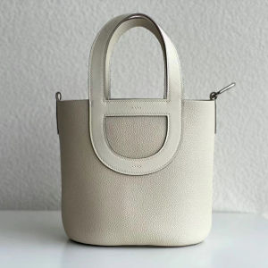 New 2025 Pig Nose Basket Bag Togo Top Layer Cowhide Large Capacity Handheld Water Bucket Commuter Womens Bag Soft Handle